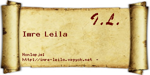 Imre Leila névjegykártya